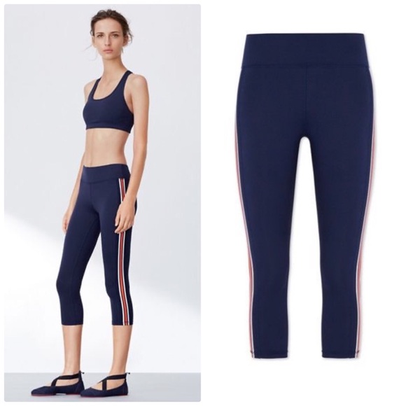 Tory Burch Pants - Tory Burch Sport striped cropped  leggings